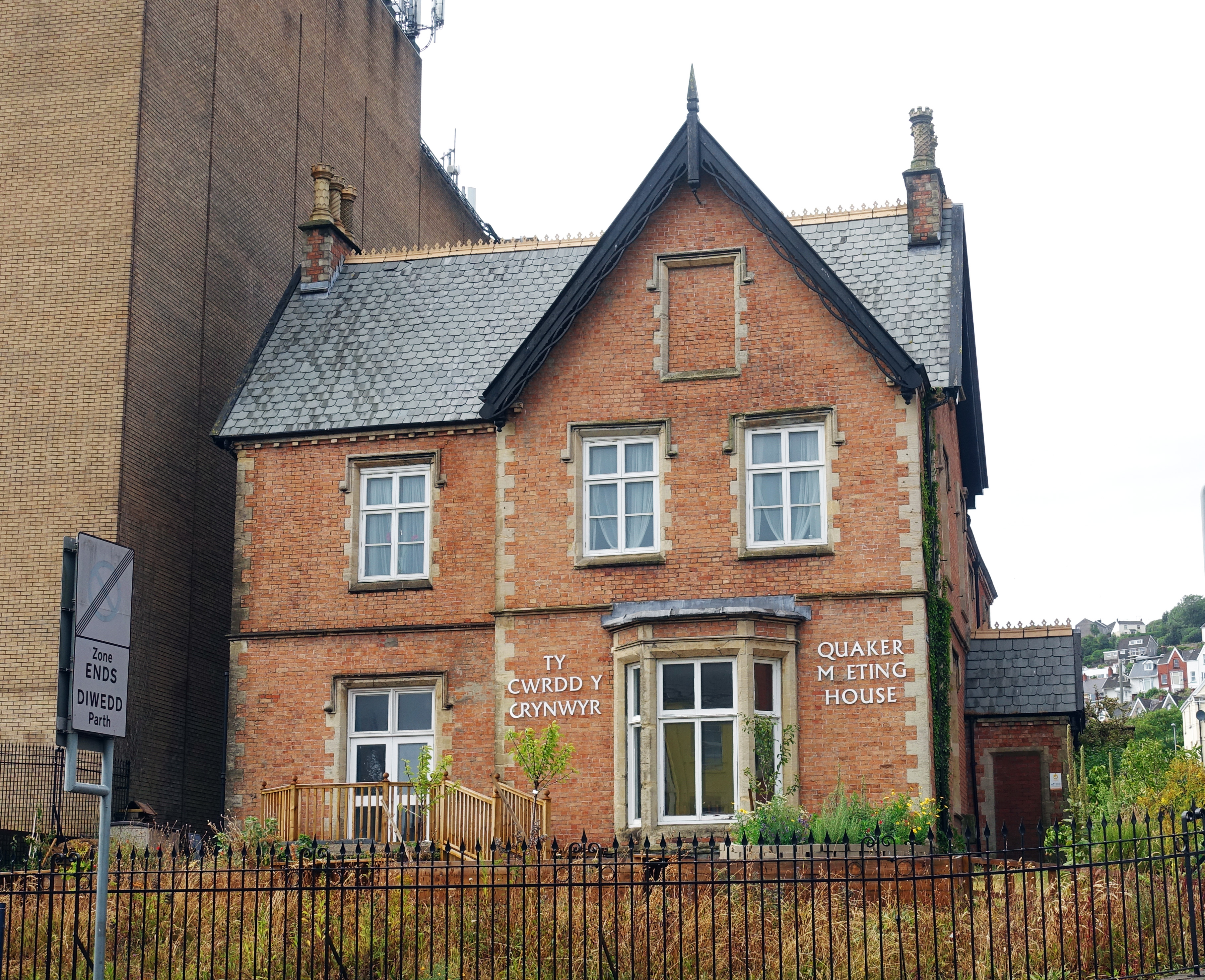 Front of Swansea Quaker Meeting
			House